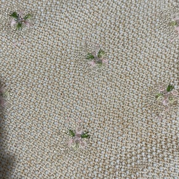 Vintage Hong Kong 1960s floral Beaded Handbag CLEAN - Picture 2 of 12